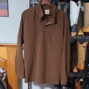 Redhead Brown Quarter Zip Sweater, Size LT